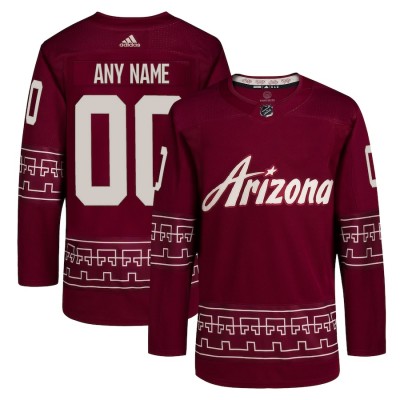 Arizona Coyotes Custom Men's adidas Garnet Alternate 202223 Primegreen Authentic Pro Jersey